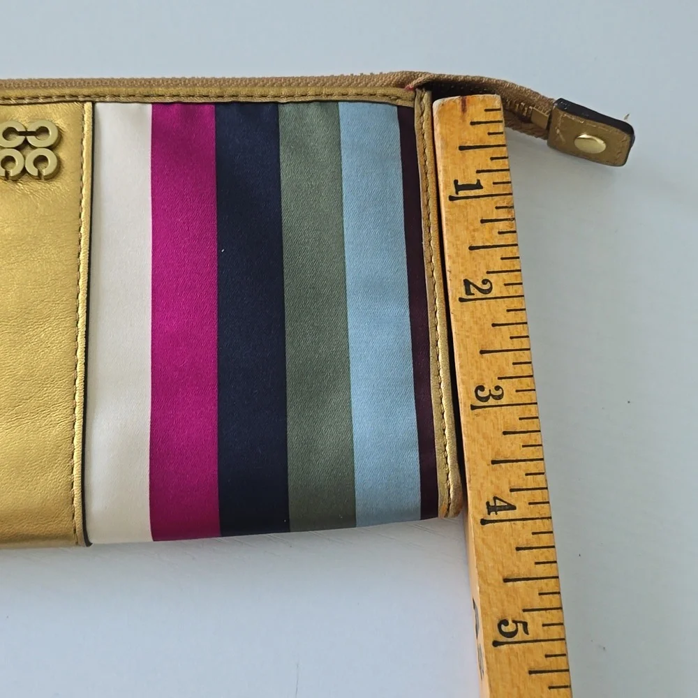 Coach July Spring Leg Zippy Wallet Wristler Multicolored